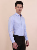Sky Blue Solid Slim Fit Formal Shirt | Greenfibre