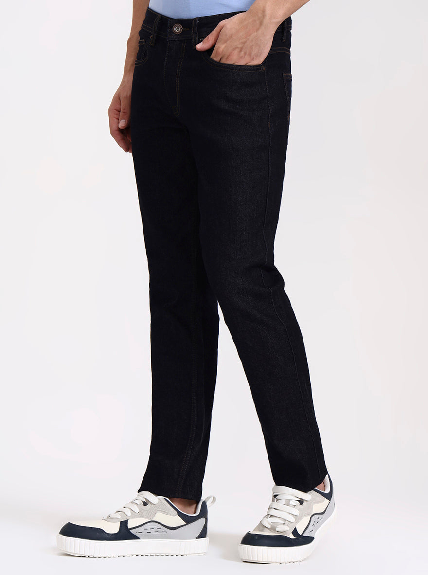 Raw Blue Washed Straight Fit Jeans | Greenfibre