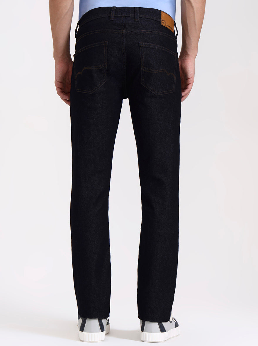 Raw Blue Washed Straight Fit Jeans | Greenfibre