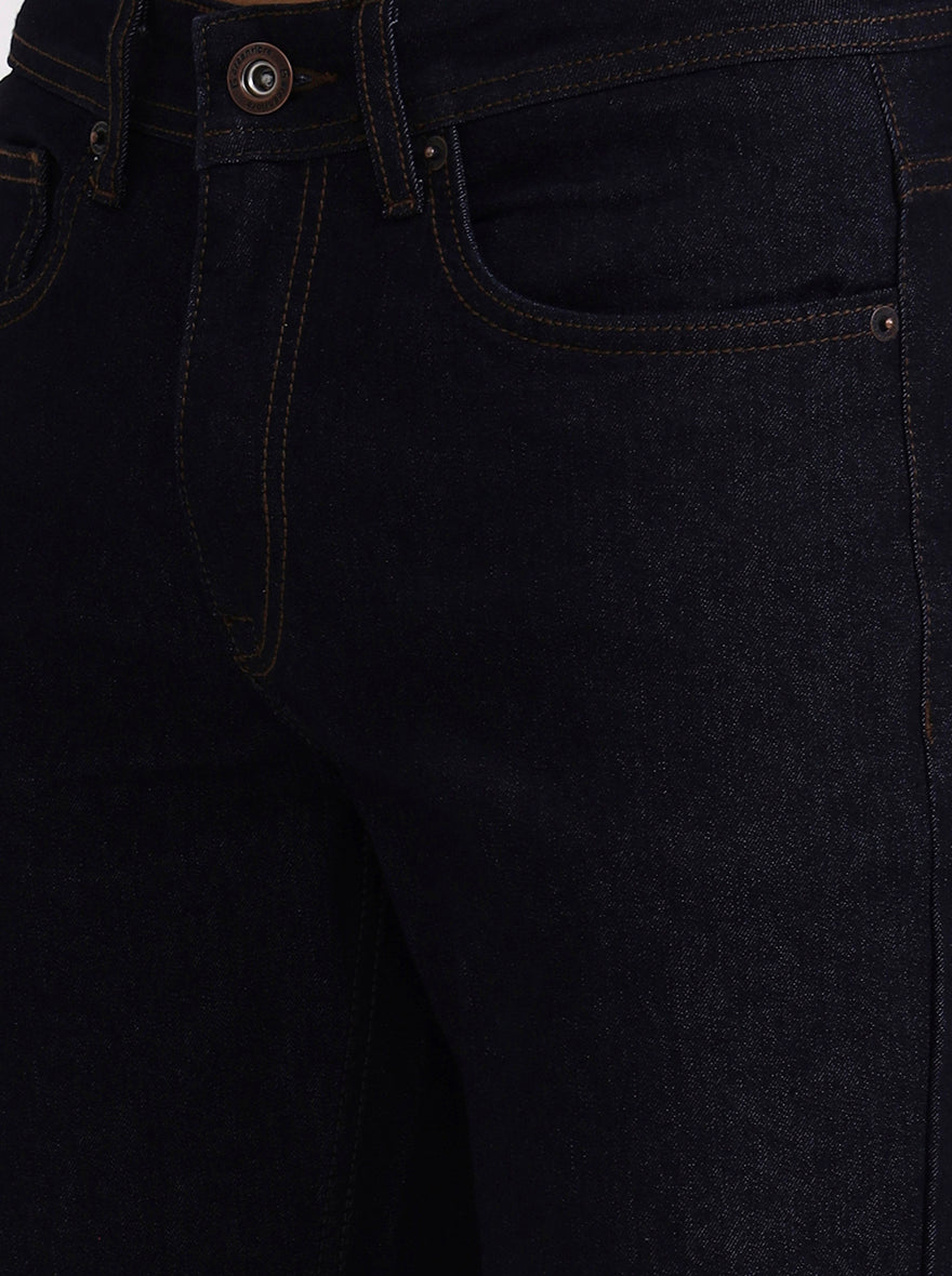 Raw Blue Washed Straight Fit Jeans | Greenfibre