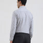 White & Grey Checked Slim Fit Formal Shirt | Greenfibre