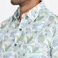 Light Blue Printed Slim Fit Casual Shirt | Greenfibre