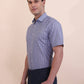 Blue Checked Regular Fit Formal Shirt | Greenfibre