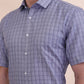 Blue Checked Regular Fit Formal Shirt | Greenfibre