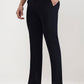 Navy Blue Solid Slim Fit Formal Trouser | Greenfibre
