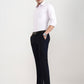 Navy Blue Solid Slim Fit Formal Trouser | Greenfibre