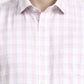 White & Pink Checked Regular Fit Formal Shirt | Greenfibre