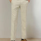 Khaki Solid Slim Fit Formal Trouser | Greenfibre