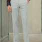 Light Green Solid Slim Fit Formal Trouser | Greenfibre
