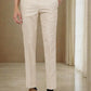 Khaki Solid Super Slim Fit Formal Trouser | Greenfibre