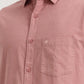 Peach Solid Slim Fit Casual Shirt | Greenfibre