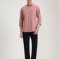 Peach Solid Slim Fit Casual Shirt | Greenfibre