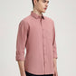 Peach Solid Slim Fit Casual Shirt | Greenfibre