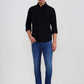Black Solid Slim Fit Casual Shirt | Greenfibre