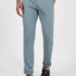 Light Blue Solid Super Slim Fit Casual Trouser | Greenfibre