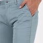 Light Blue Solid Super Slim Fit Casual Trouser | Greenfibre