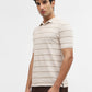 Fawn Jacquard Slim Fit Polo T-Shirt | Greenfibre