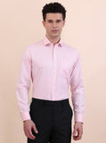 Peach Solid Slim Fit Formal Shirt | Greenfibre
