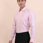 Peach Solid Slim Fit Formal Shirt | Greenfibre