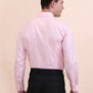 Peach Solid Slim Fit Formal Shirt | Greenfibre