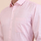 Peach Solid Slim Fit Formal Shirt | Greenfibre