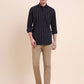 Navy Blue Striped Smart Fit Semi Casual Shirt | Greenfibre