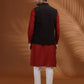 Black Solid Waist Coat | Greenfibre