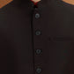 Black Solid Waistcoat | Greenfibre