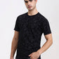 Black Printed Slim Fit T-Shirt | Greenfibre