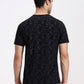 Black Printed Slim Fit T-Shirt | Greenfibre