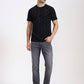 Black Printed Slim Fit T-Shirt | Greenfibre