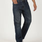 Dark Blue Washed Straight Fit Jeans | Greenfibre