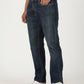 Dark Blue Washed Straight Fit Jeans | Greenfibre