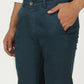Blue Solid Neo Fit Casual Trouser | Greenfibre