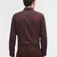 Maroon Striped Slim Fit Formal Shirt | Greenfibre