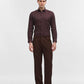Maroon Striped Slim Fit Formal Shirt | Greenfibre