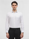 White & Grey Striped Regular Fit Formal Shirt | Greenfibre