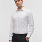White & Grey Striped Regular Fit Formal Shirt | Greenfibre
