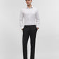 White & Grey Striped Regular Fit Formal Shirt | Greenfibre