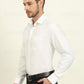 White Solid Regular Fit Formal Shirt | JadeBlue