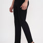 Black Solid Slim Fit Casual Trouser | Greenfibre