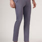 Grey Solid Super Slim Fit Casual Trouser | Greenfibre