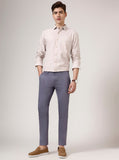 Grey Solid Super Slim Fit Casual Trouser | Greenfibre