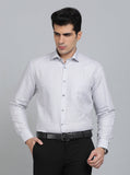 Grey Checked Regular Fit Formal Shirt | Greenfibre