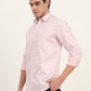 Light Orange Checked Smart Fit Semi Casual Shirt | Greenfibre