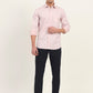 Light Orange Checked Smart Fit Semi Casual Shirt | Greenfibre