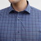 Blue Checked Regular Fit Formal Shirt | Greenfibre