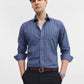 Blue Checked Regular Fit Formal Shirt | Greenfibre