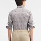 Grey Printed Slim Fit Party Wear Shirt | Greenfibre