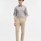 Grey Printed Slim Fit Party Wear Shirt | Greenfibre